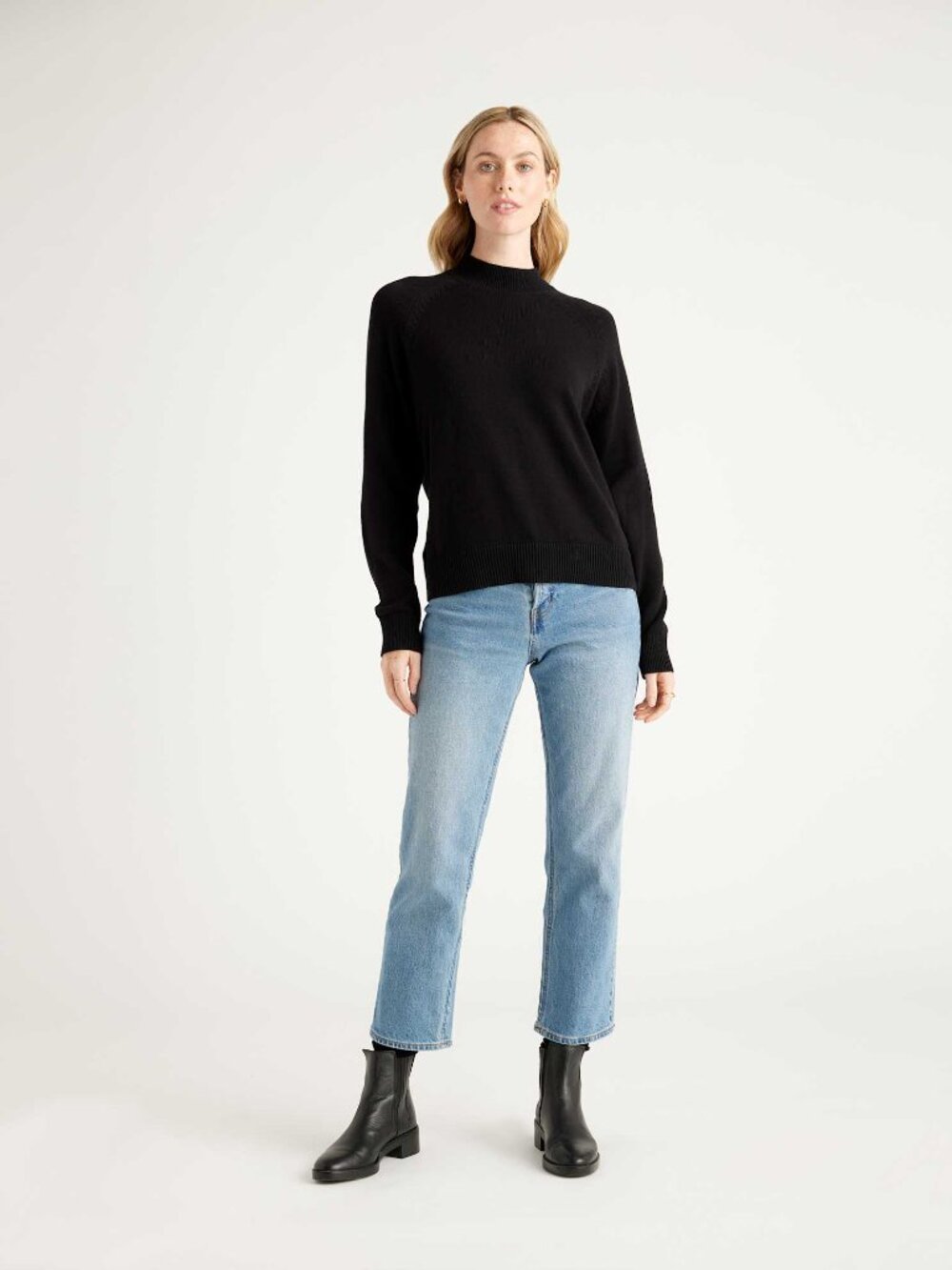 Quince 100% Organic Cotton Mock Neck Sweater